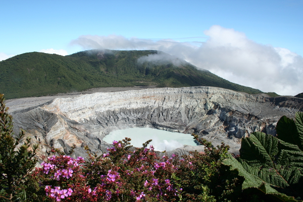 Panoramic view on Volcano Poás.