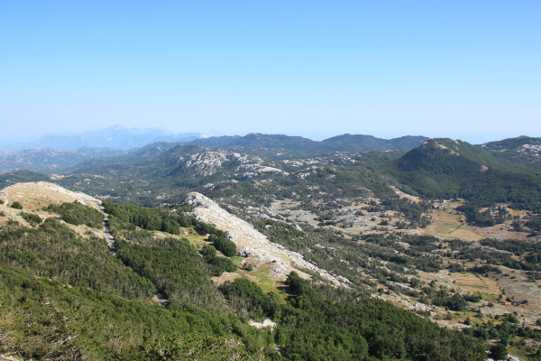 Panoramisch overzicht over nationaal park Lovcen.