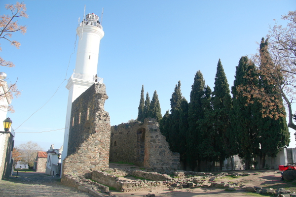 De vuurtoren in Colonia del Sacramento