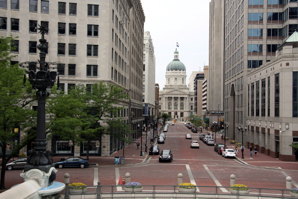 Downtown Indianapolis.