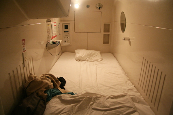 Pod hotel in Osaka.