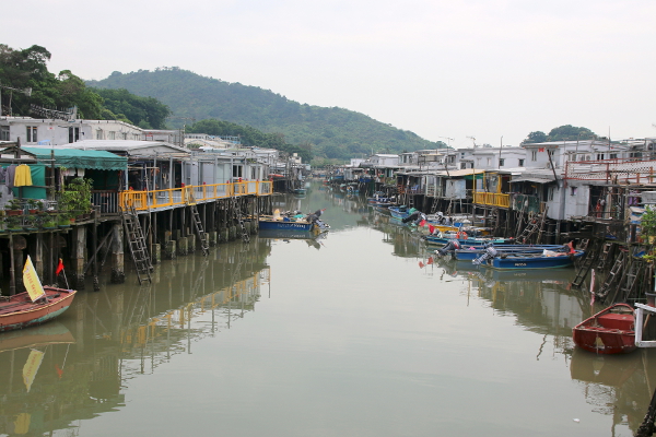 Traditional fishing village on Lantau Island.