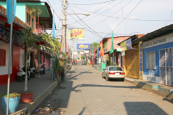 The main village of Isla Ometepe, Moyagalpa.