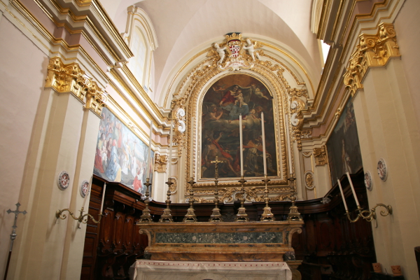 Interior of St. Paul's Cathedral in Rabat.