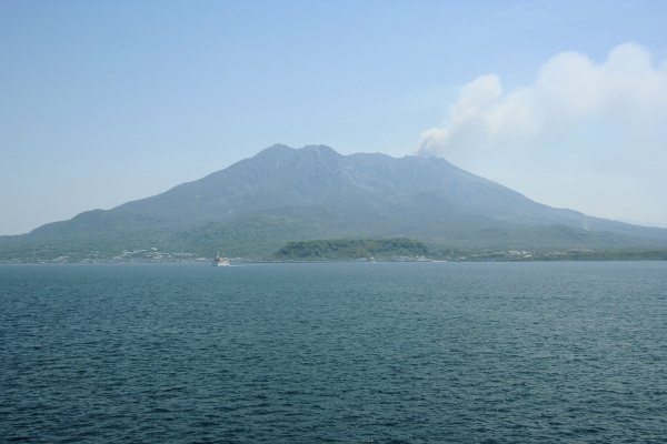 Sakurajima volcano in Kagoshima.