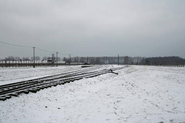 Railway in Birkenau.